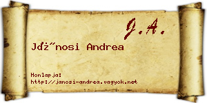 Jánosi Andrea névjegykártya