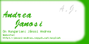 andrea janosi business card